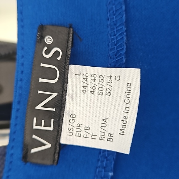 VENUS Royal Blue Maxi Dress with front Slit, Womens Sz Large stretchy sleeveless - Picture 2 of 7